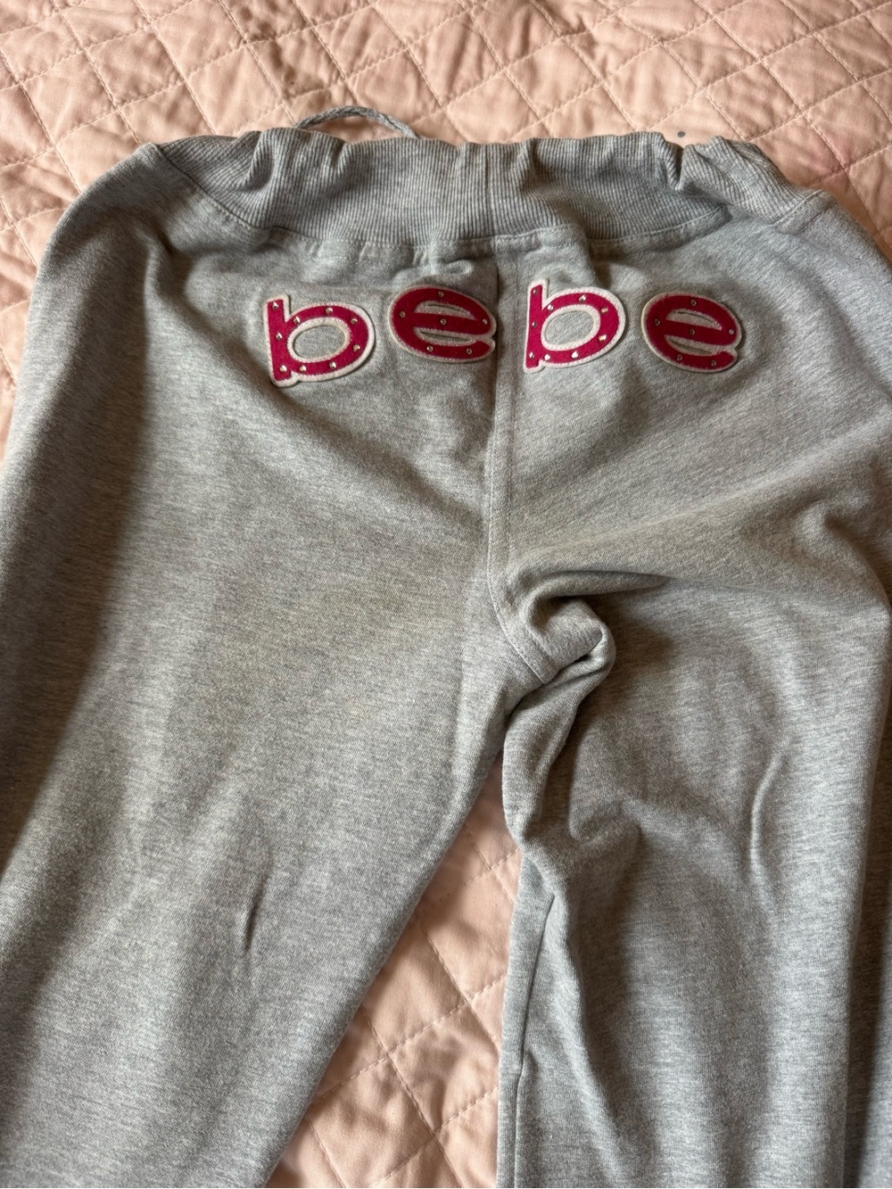 bebe Gray Sweat Set with Pink Logo Accent - Picture 3 of 3